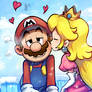 MLSS - Peach Kissing Mario