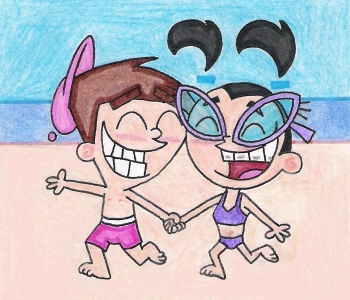 Timmy 'n Tootie on the Beach