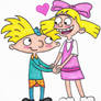 Arnold 'n Helga Holding Hands