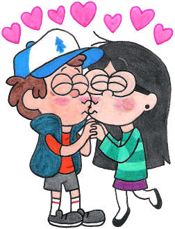 Dipper and Candy Kissing