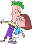 Ferb Dips Gretchen for a Kiss by nintendomaximus