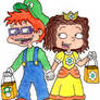 Chuckie and Lil as Luigi and Daisy
