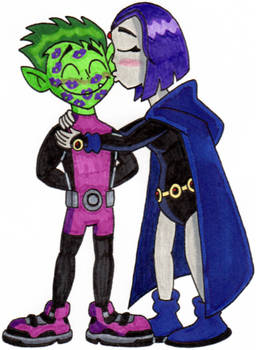 Beast Boy Loves Raven's Kisses