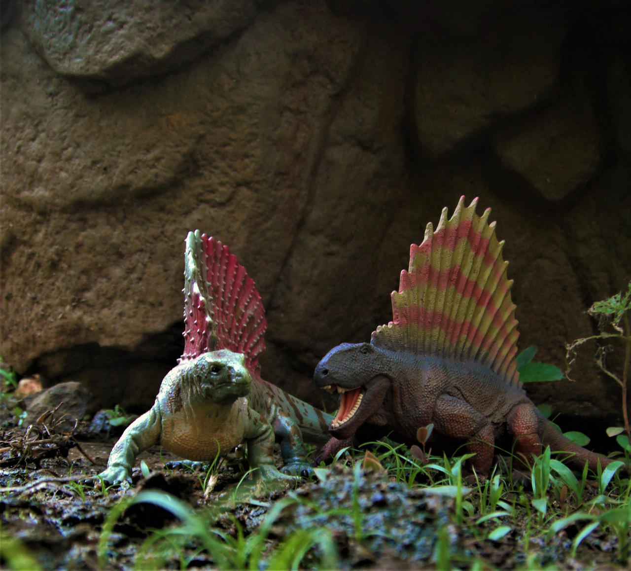 Edaphosaur Edaphosaurus/ Dimetrodon by zoome3 on DeviantArt