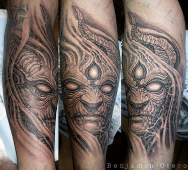 Demon tattoo by Benjamin Otero