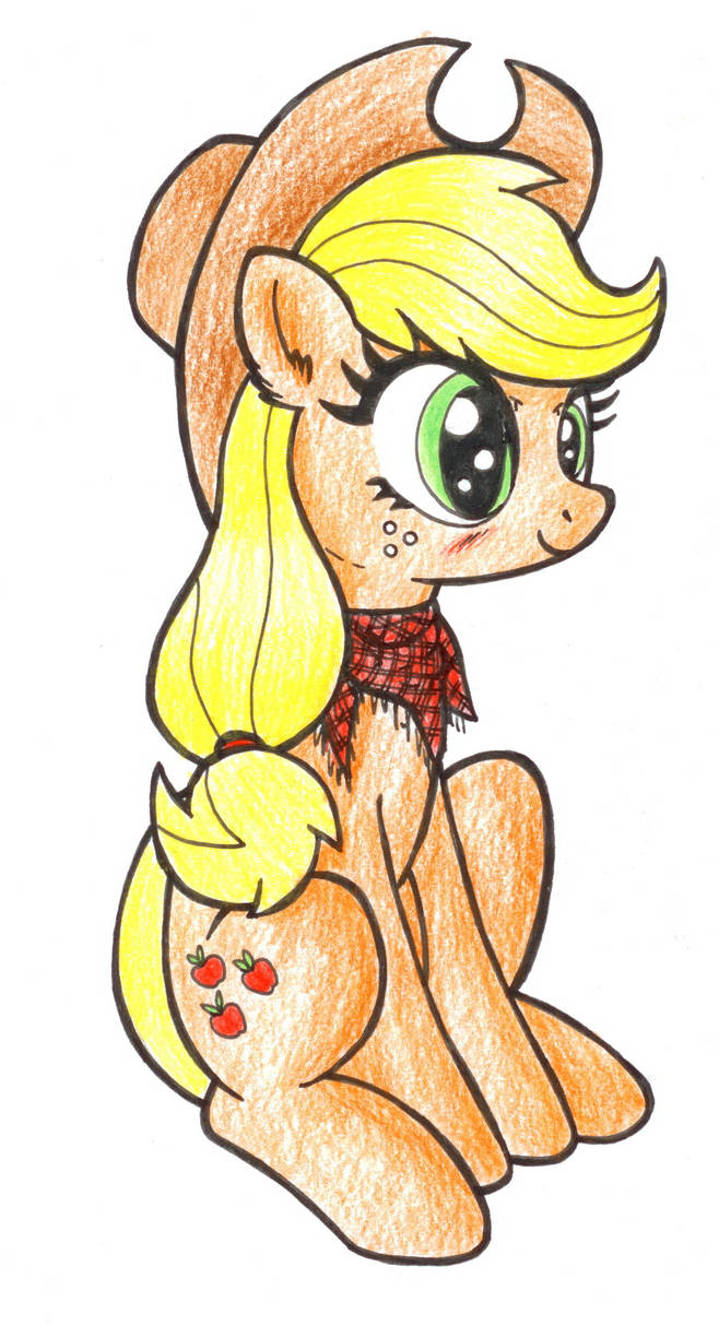 MLP: AJ sit by Warumono1989 on DeviantArt