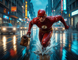 The Flash in the Rainy City