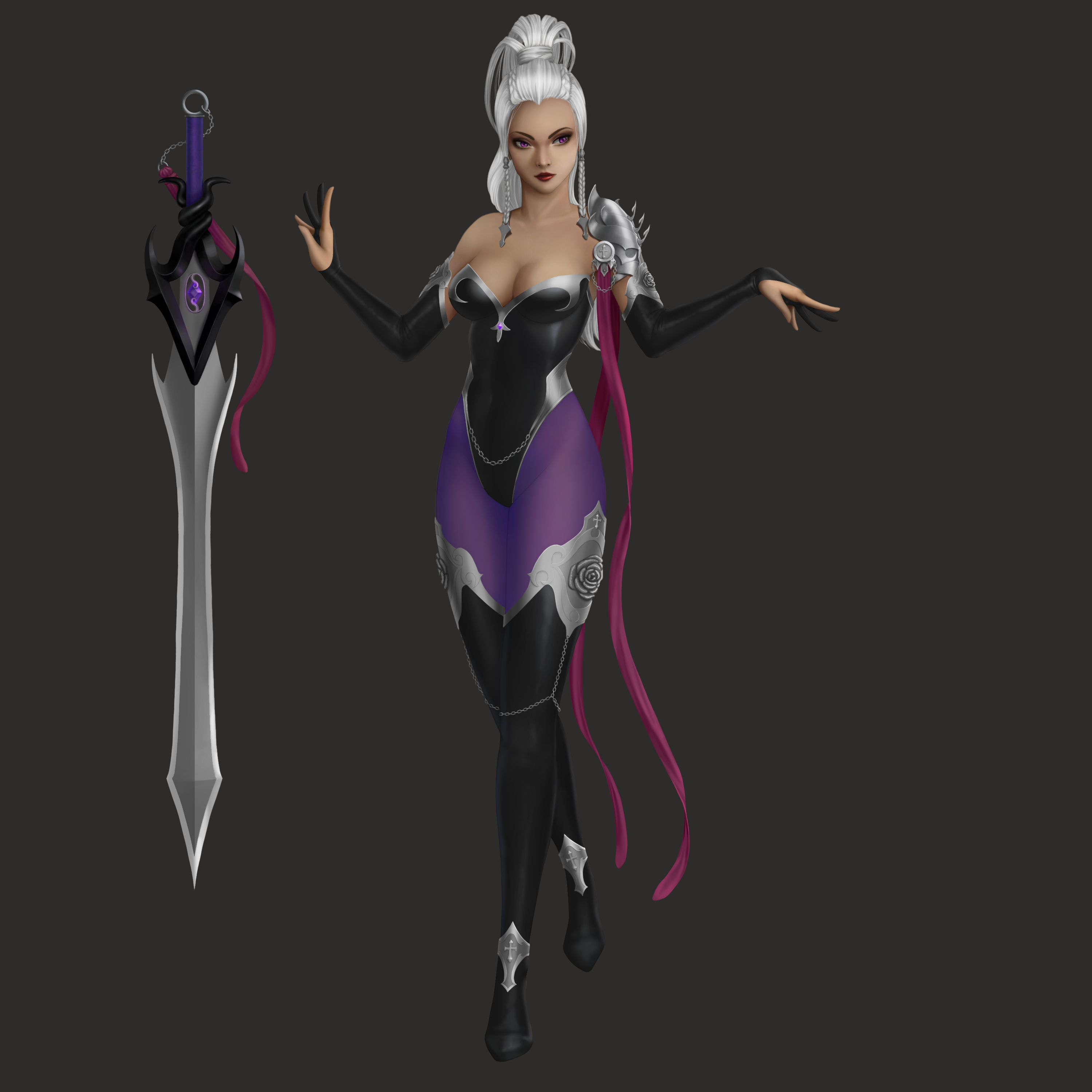 BDO Fan Art Dark Knight outfit sword only by Kaeli333 on DeviantArt