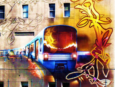 graffiti of the metro