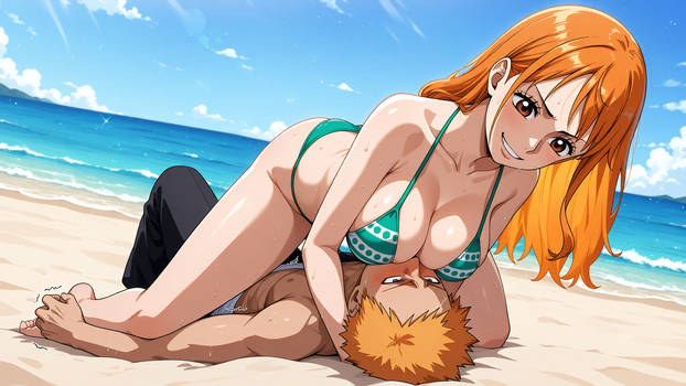 Nami wrestling Ichigo (requested)
