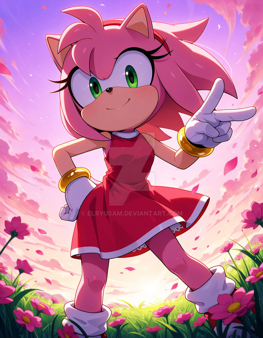 Amy Deviantart Amy Rose outside on a windy day by Elryusam on DeviantArt