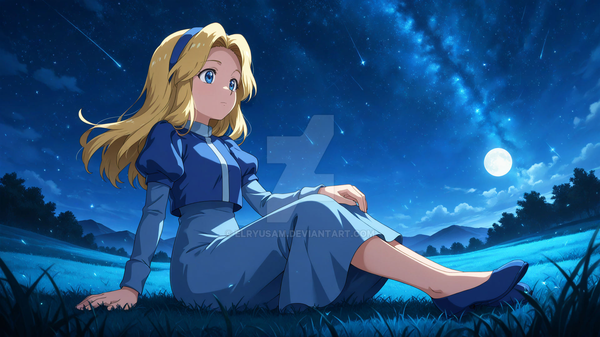 Maria contemplating the sky by Elryusam on DeviantArt