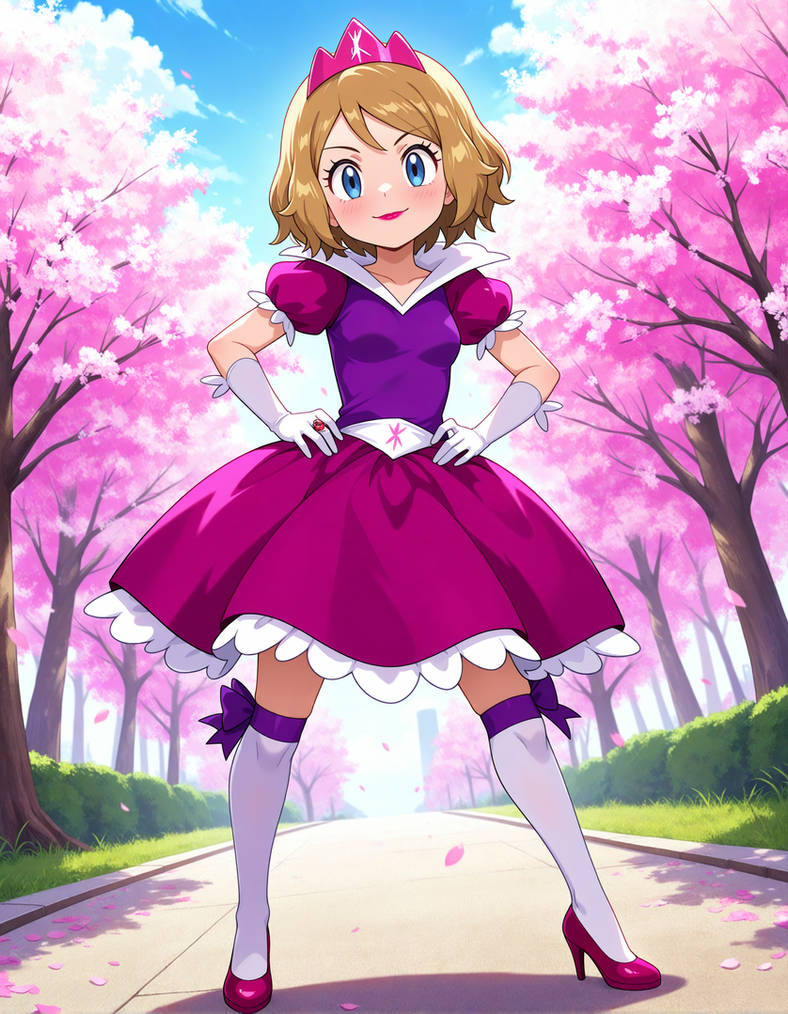 Serena cosplaying as Star Sapphire(requested)