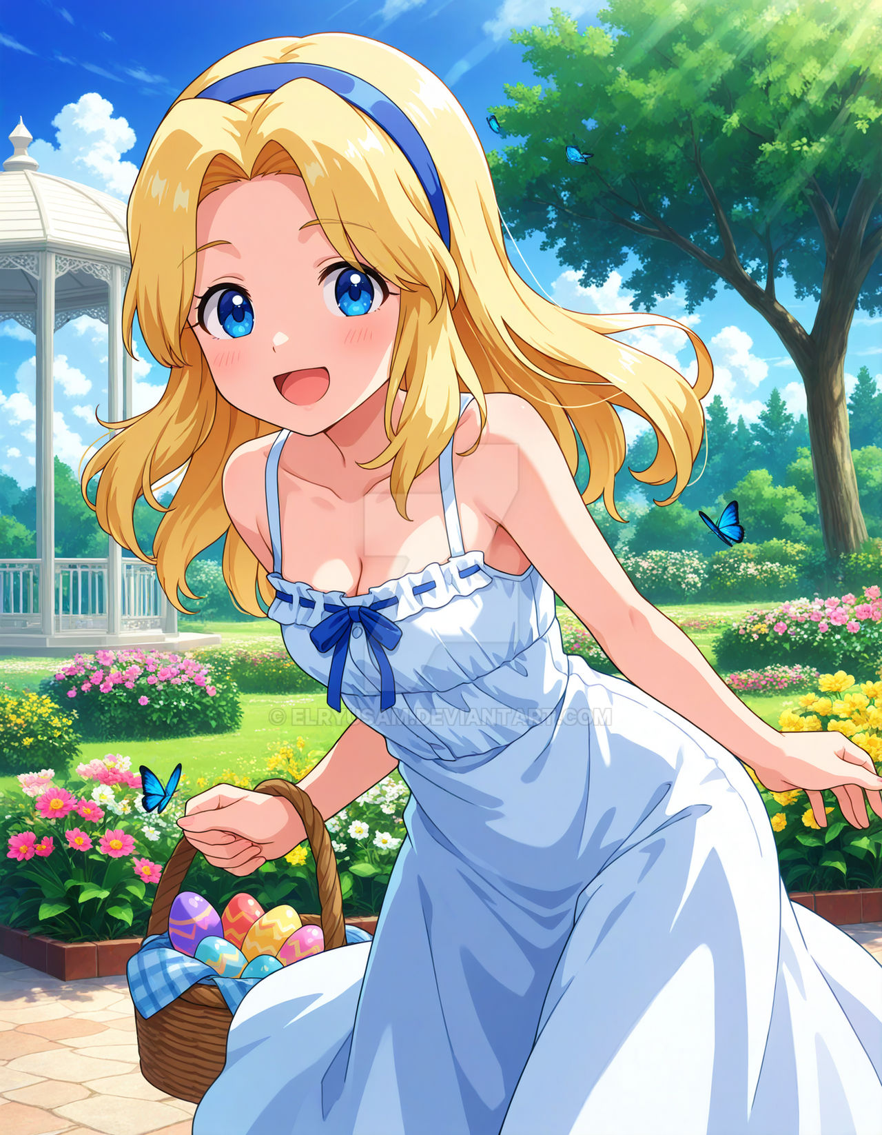 Maria with Her Easter Basket by Elryusam on DeviantArt