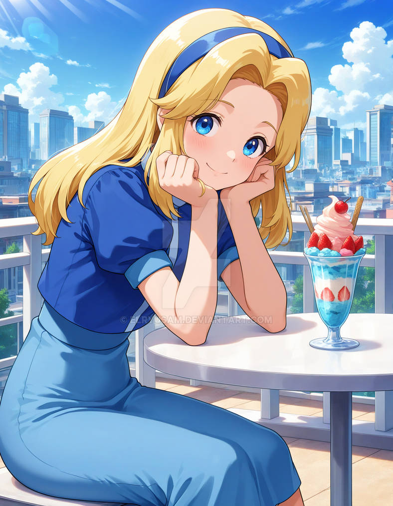 Maria Comics Cold Maria enjoying ice cream on a sunny day by Elryusam on DeviantArt