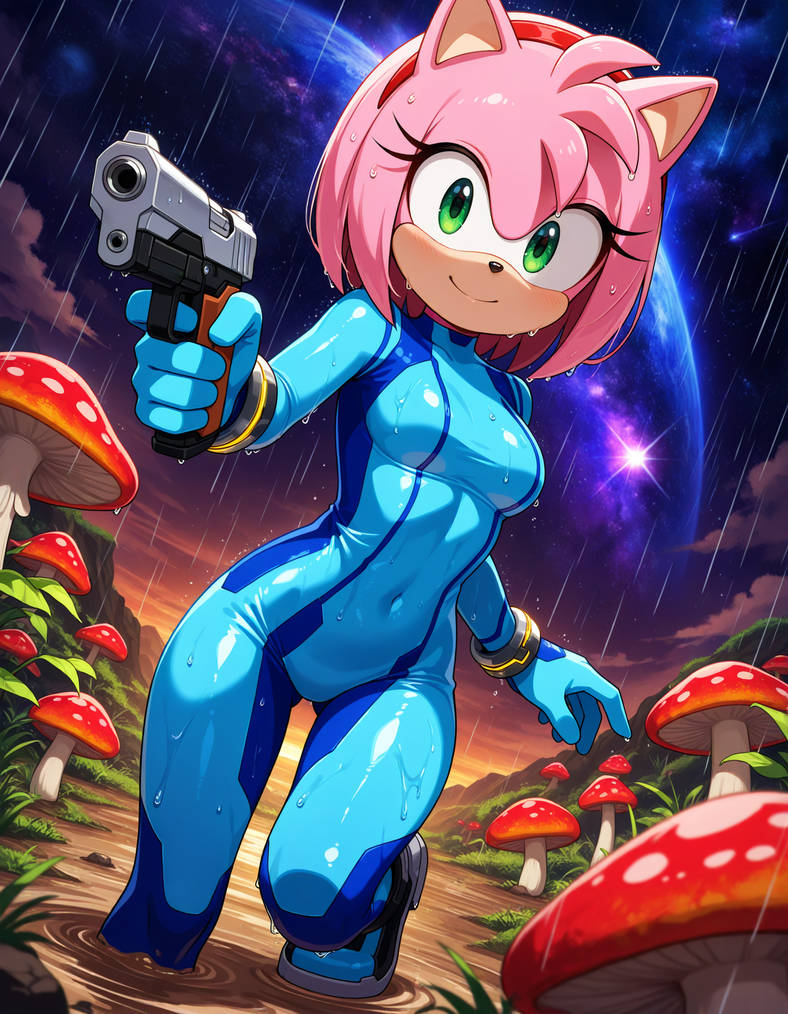 Amy Rose in the zero suit(requested)
