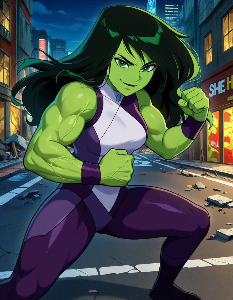 Shego as She-Hulk(requested)