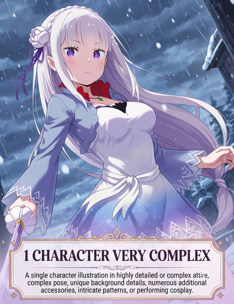 1 CHARACTER VERY COMPLEX