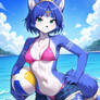Krystal Ready for Some Beach Ball Fun
