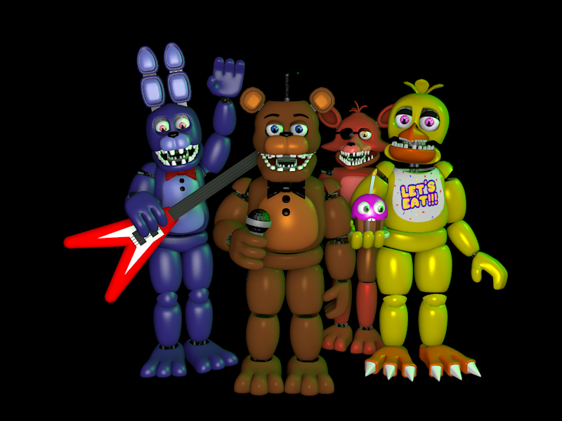 C4D FNaF 2 Unwithered Animatronics by Luismana on DeviantArt