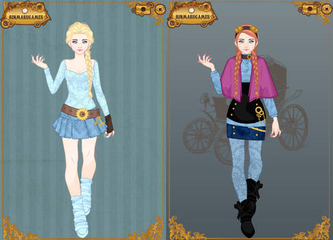 Steampunk Elsa and Anna