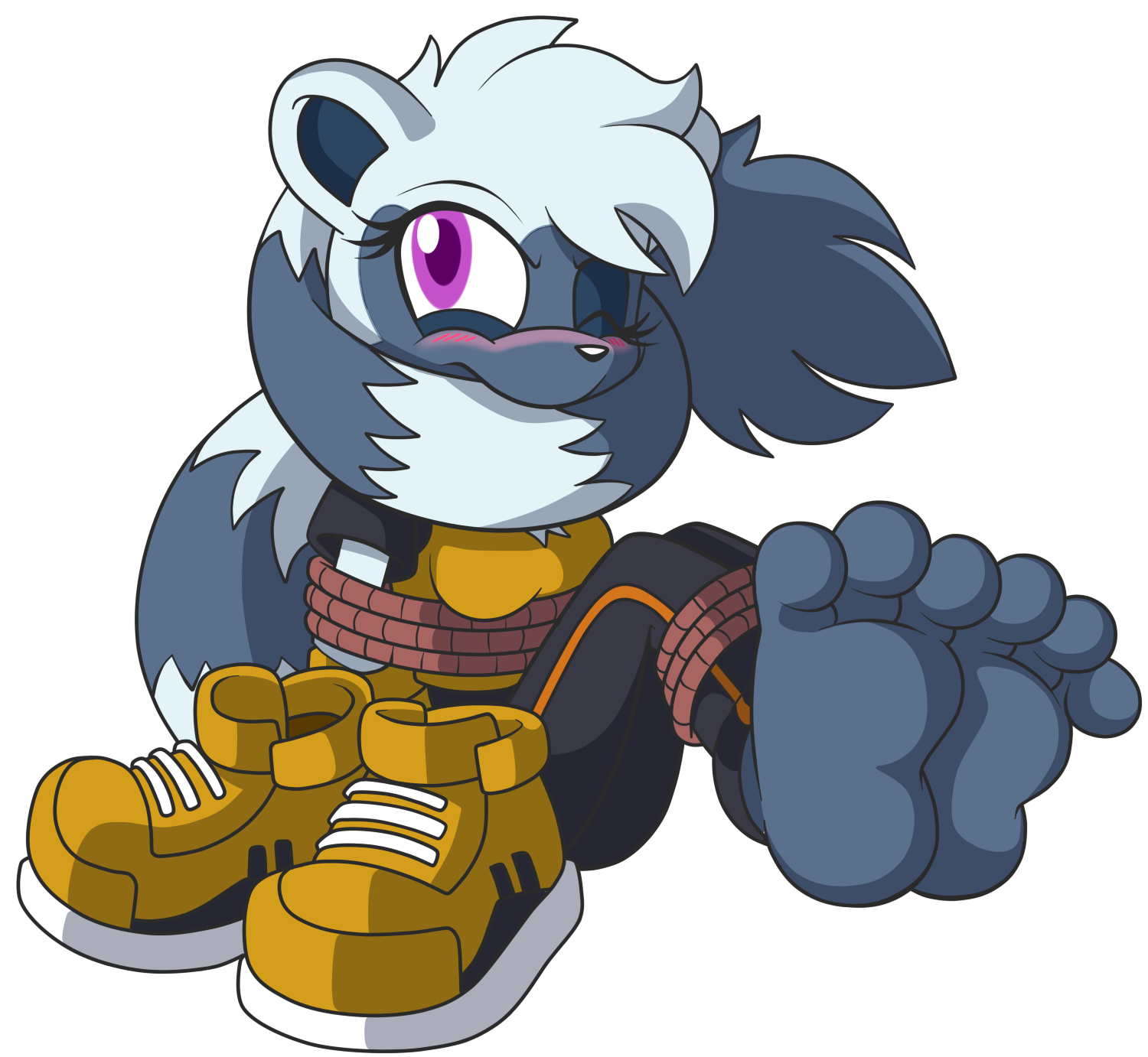 Tangle Werewolf TANGLE GETS TANGLED BY HER TAIL.. by dicetheobjectlol on DeviantArt