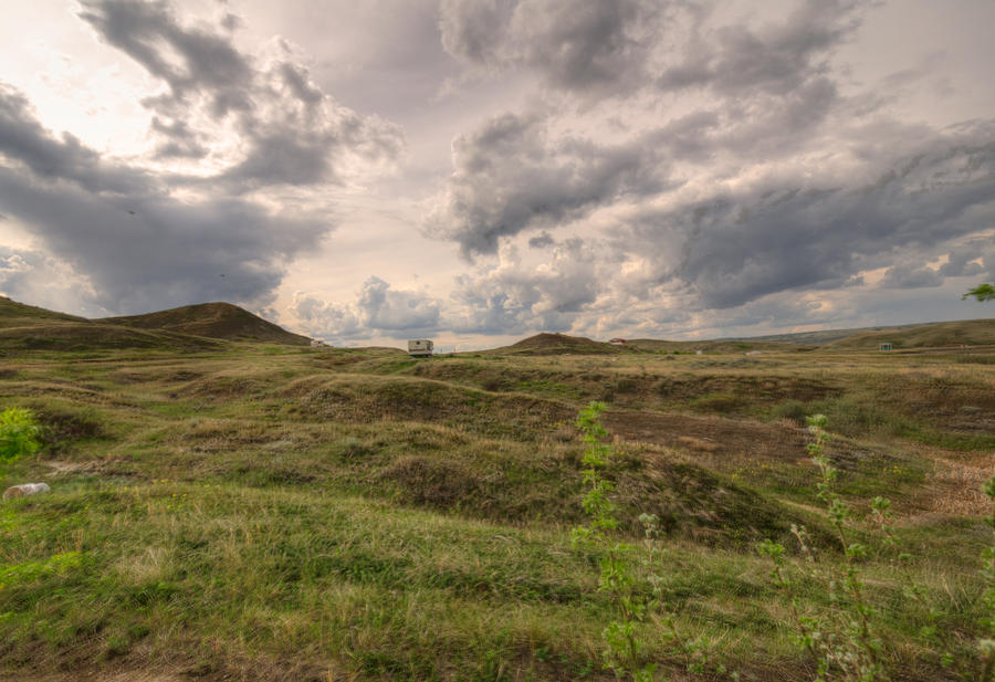 Hills Sky  And Field Stock