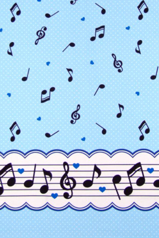 Music notes dots blue