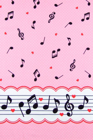 Music notes dots pink