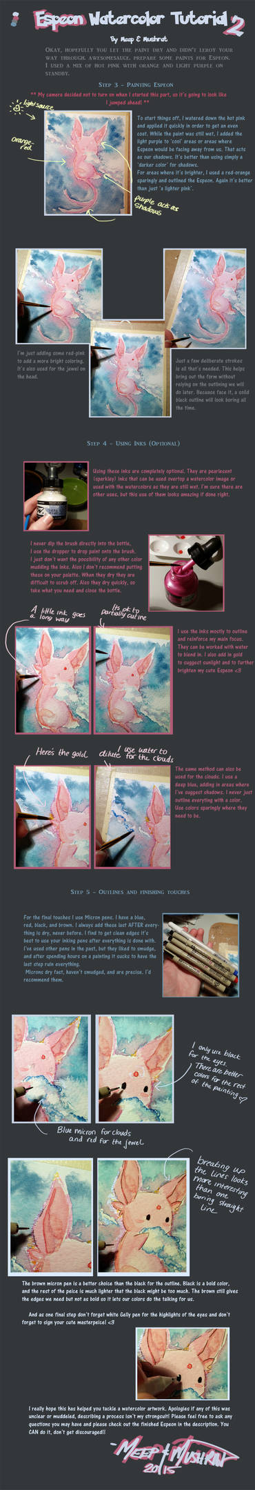 Watercolor Tutorial.Espeon Part 2