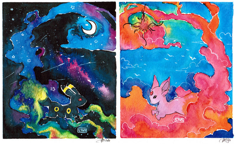 Umbreon and Espeon
