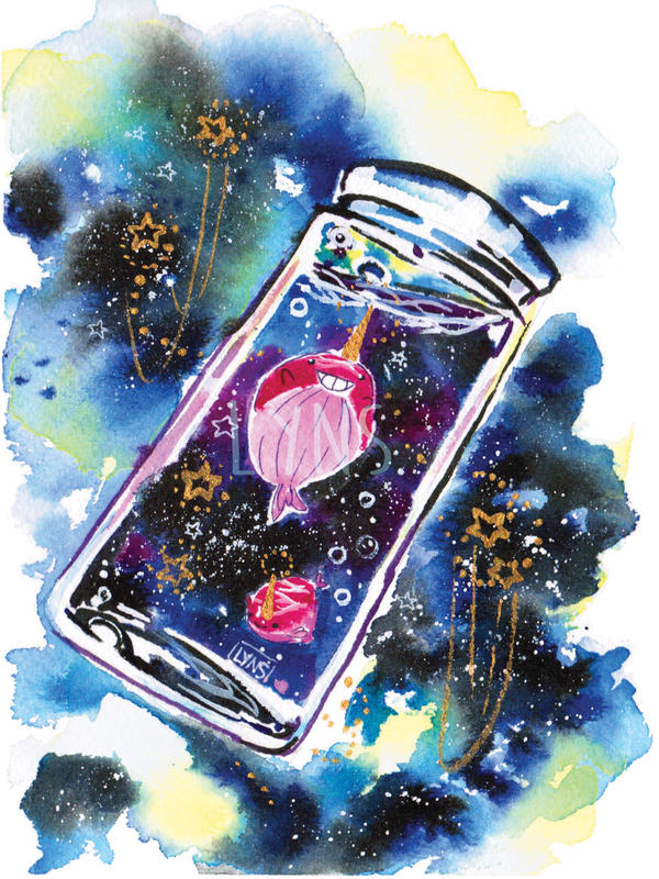+Galaxy Narwhal Bottle SPEEDPAINT AVAILABLE+