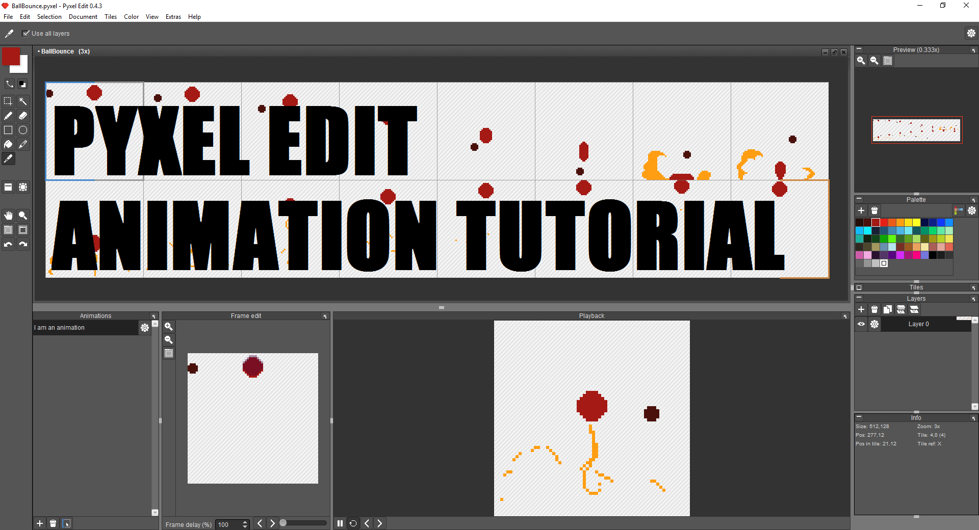 Pyxel Edit Animation Tutorial: YOUTUBE LINK BELOW!