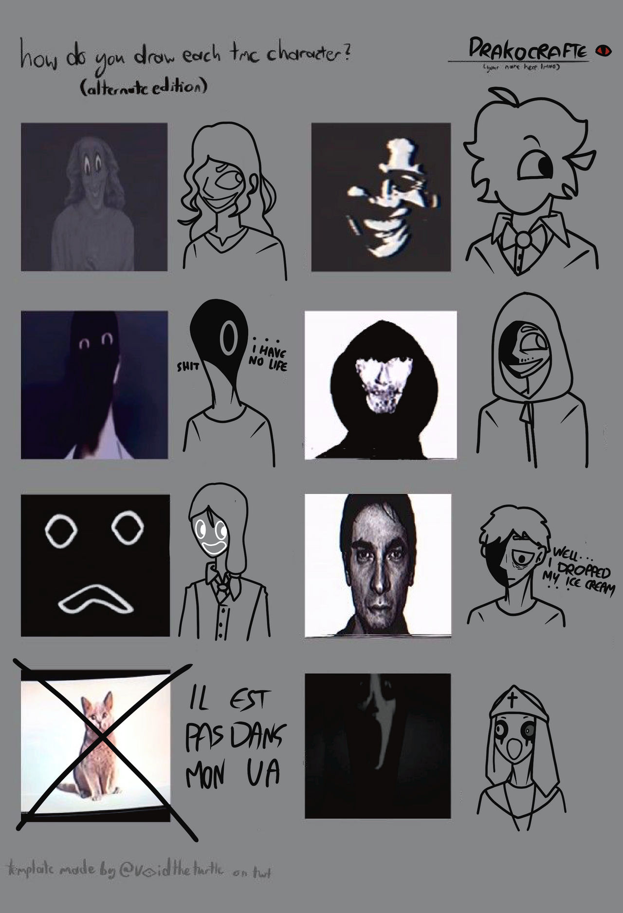 So I draw these characters — scp shit