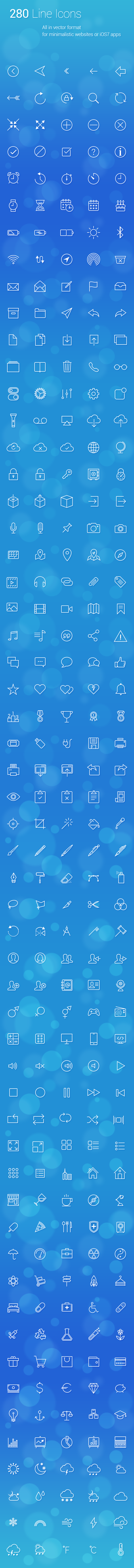 280 Line Icons