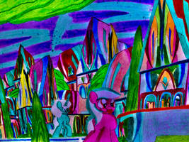 Standing, just standing of her empty mind