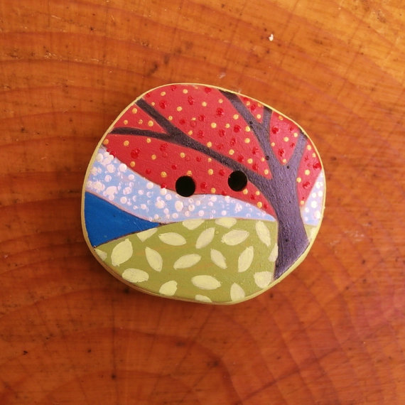 Little Red Tree - Sewing Button