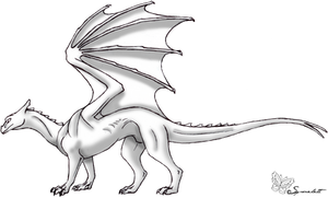 Pernese Dragon Lineart