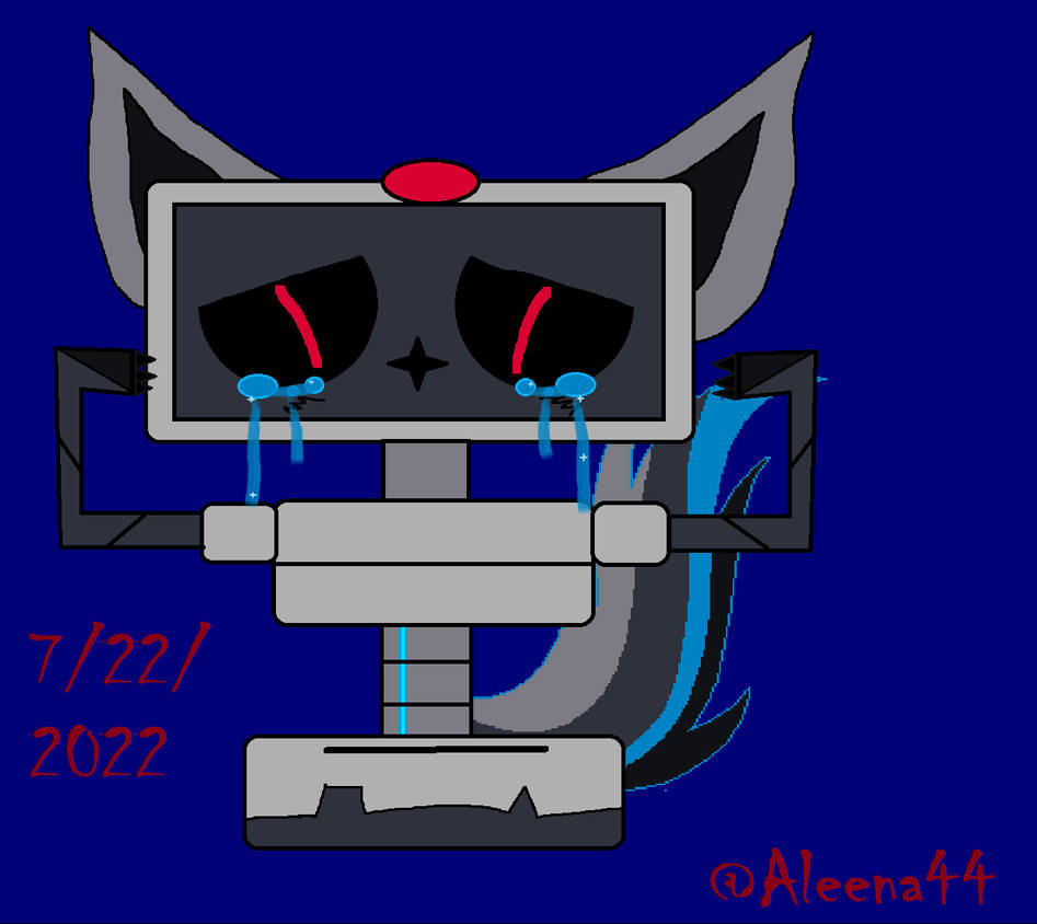 The one cute glitch got shock by the mean robot by earthbluewolf on  DeviantArt