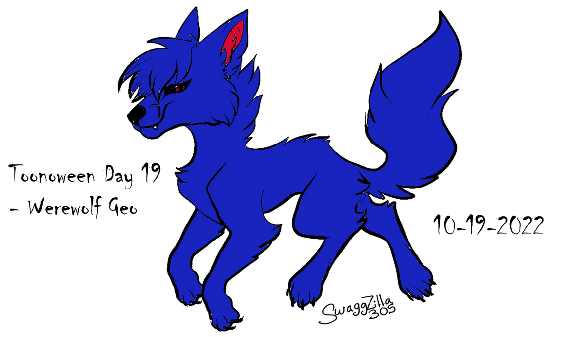 Werewolf Day Toonoween Day 19 - Werewolf Geo by WonderKatMEOWofRuby on DeviantArt