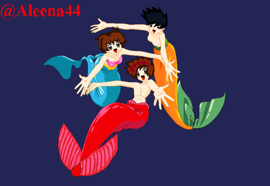 Merboy Wrapped 3 Teavee Merboys! by WonderKatMEOWofRuby on DeviantArt