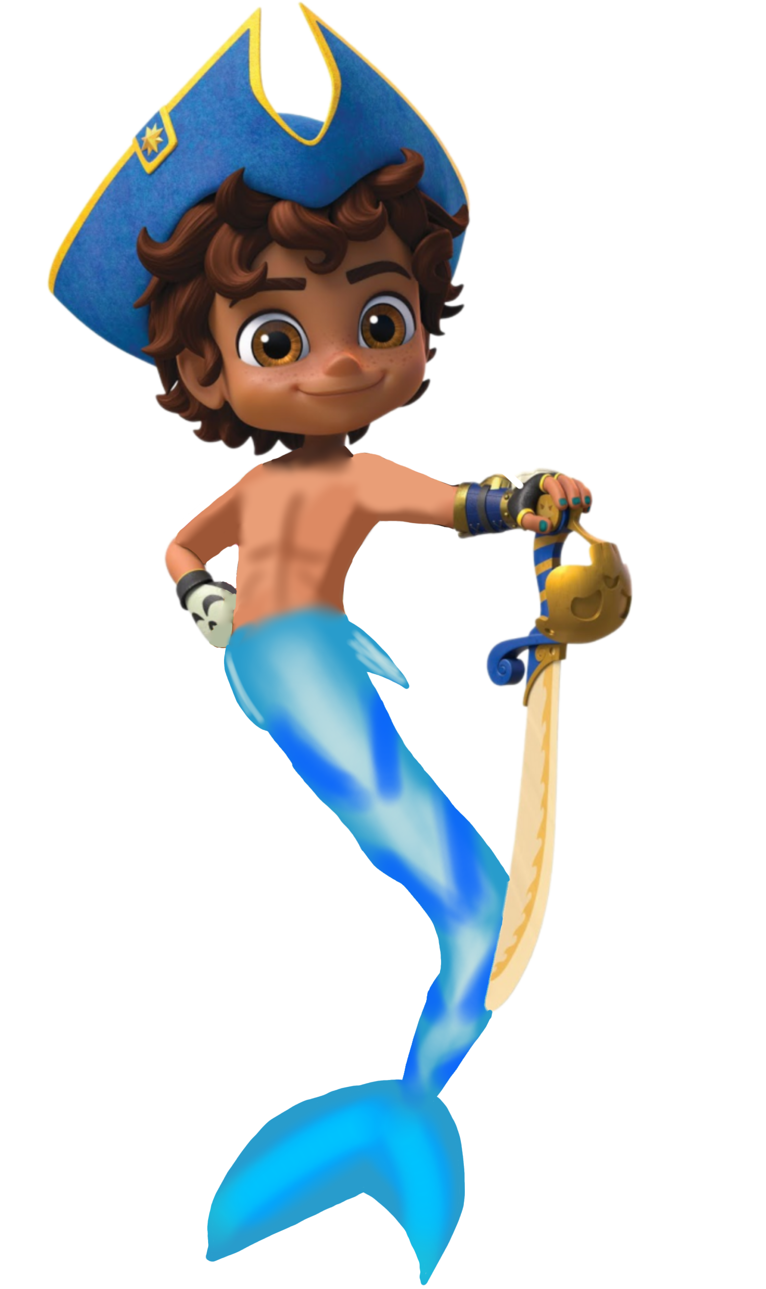 Santiago Montes as a Merboy render by WonderKatMEOWofRuby on DeviantArt
