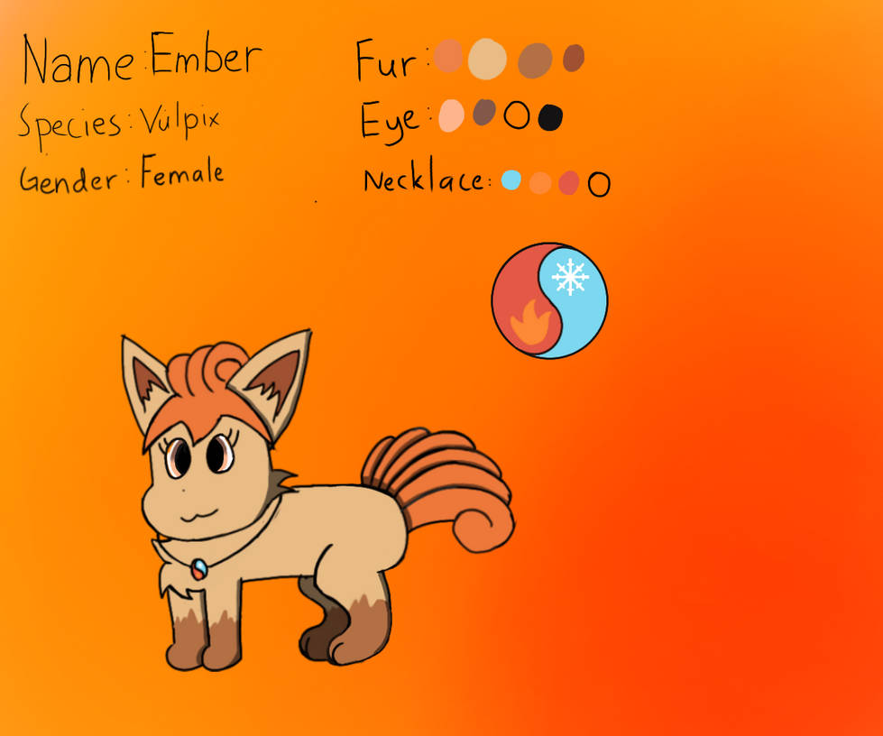 Ember the vulpix reference by eeveesking on DeviantArt