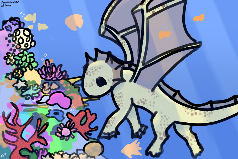 Goofy Exploding Dragon Goofy little dragon drawing by FlickerFloof on DeviantArt