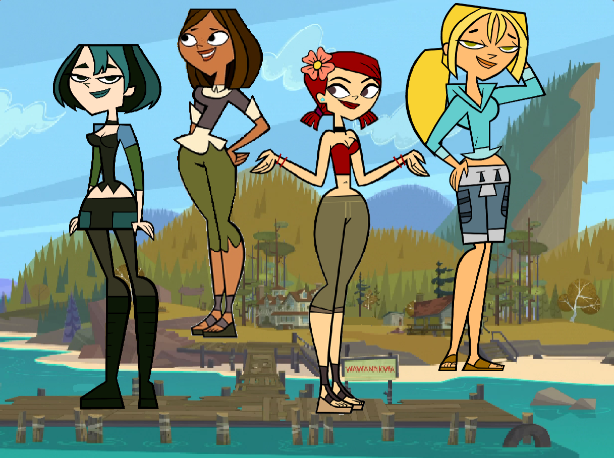 total drama - Total Drama Island Courtney Zoey Gwen J - Sticker