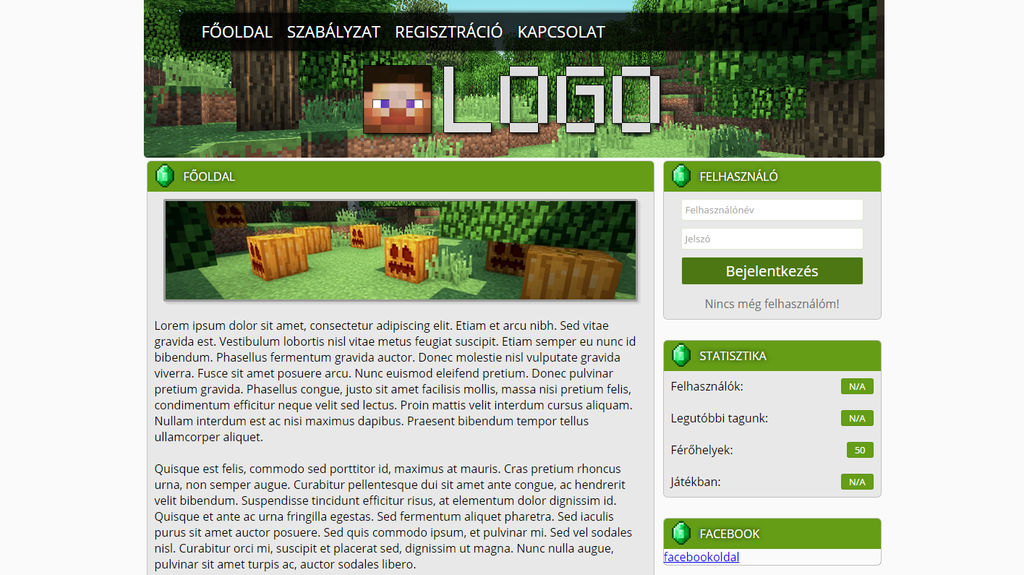 GlobalCraft Minecraft Website Design by pityu12 on DeviantArt