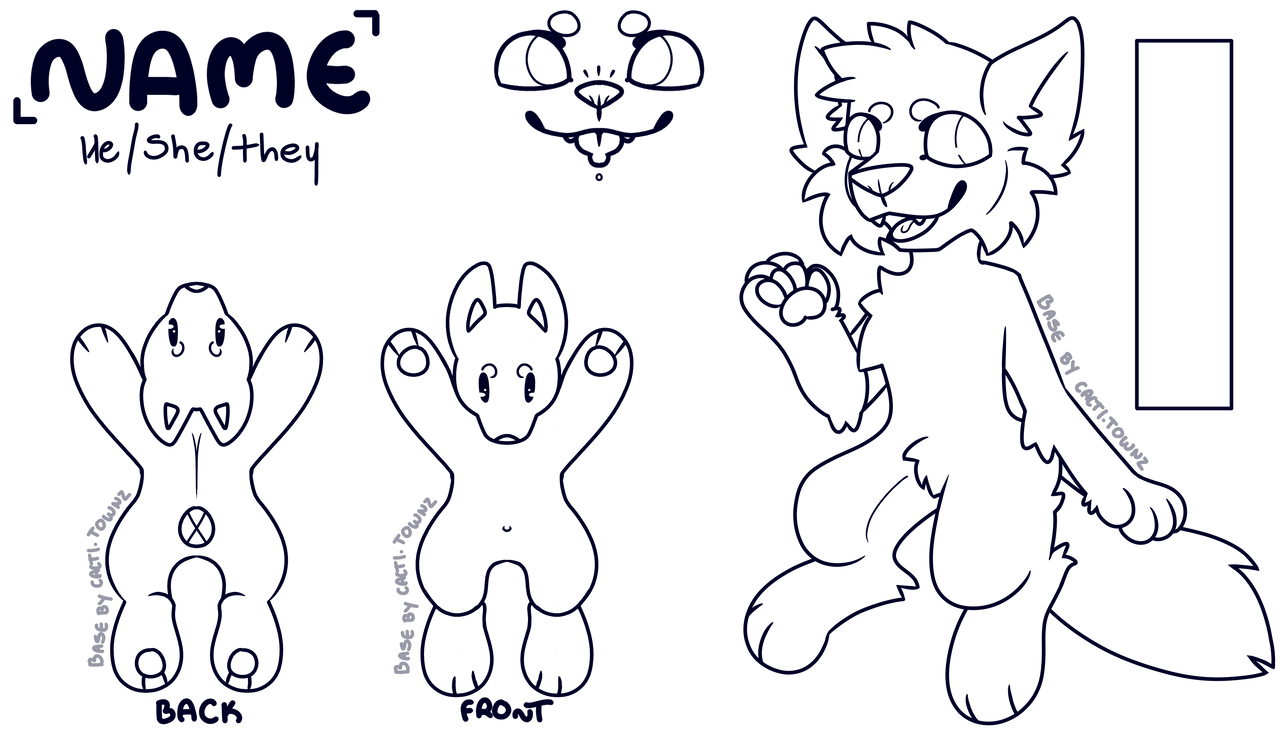 pics Furry Reference Sheet Base free to use reference sheet base by