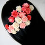 Wear two tsumami-kanzashi 'roses haircombs'