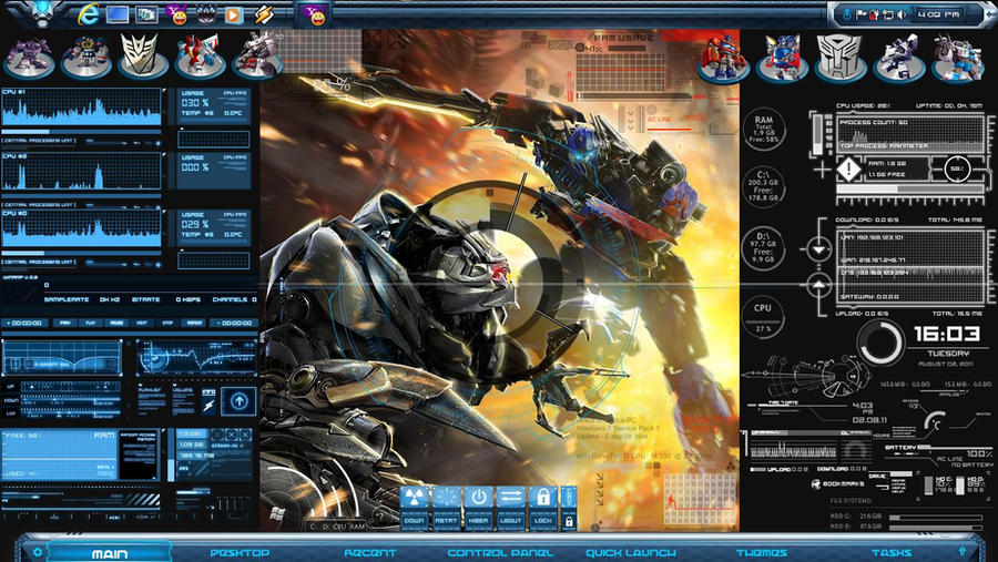 Transformers 3 Windows 7 Theme