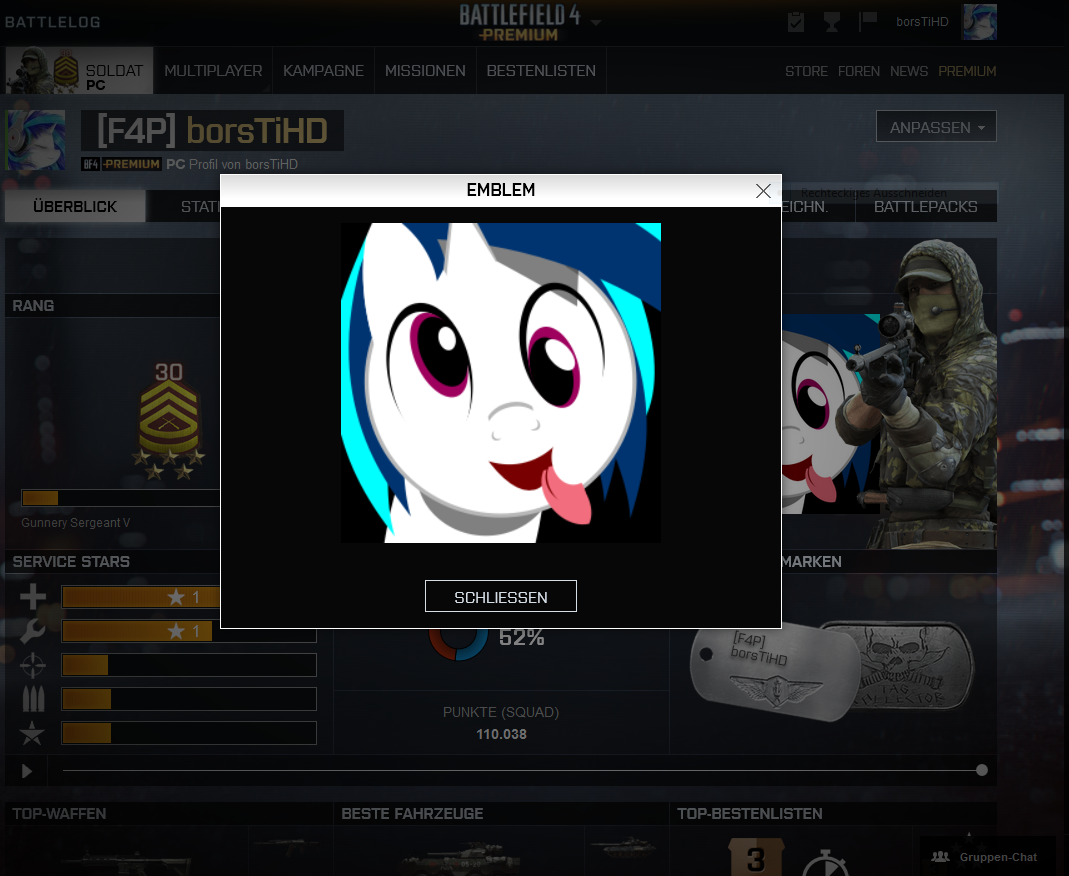 Vinyl Scratch Battlefield 4 Emblem by P3r0 on DeviantArt